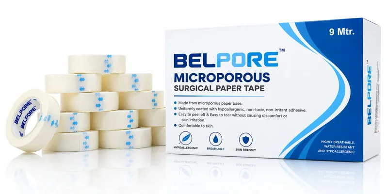 Belpore Microporous Surgical Paper Tape, 9 m pack